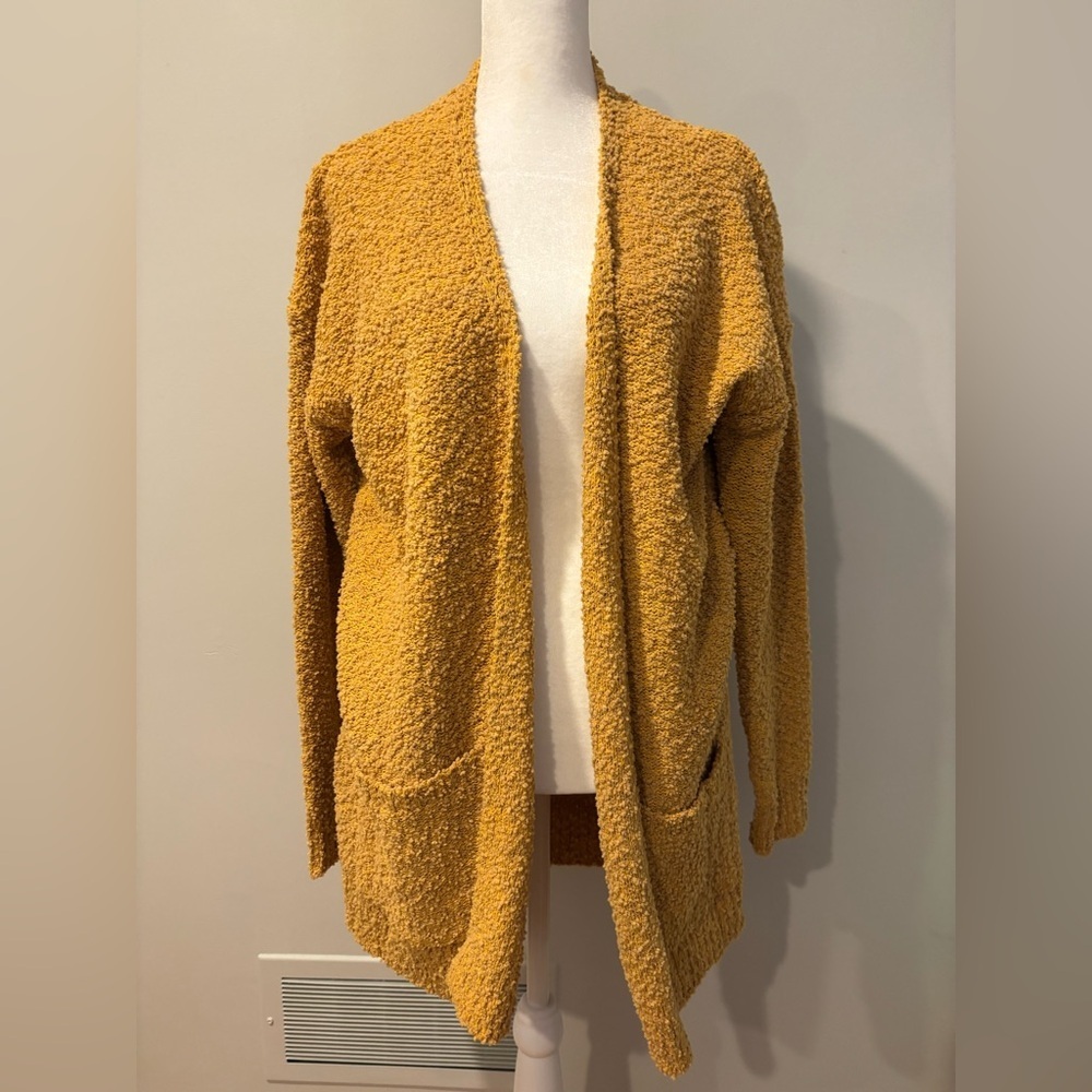 Imily Bela Women's Open Front Popcorn Knitted Cardigan Sweater with Pockets - Picture 4 of 10